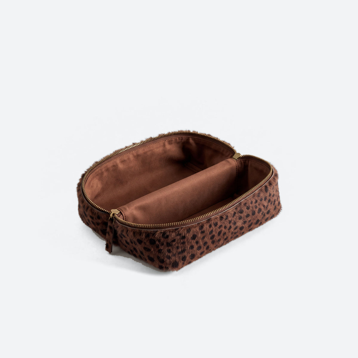 Makeup bag open