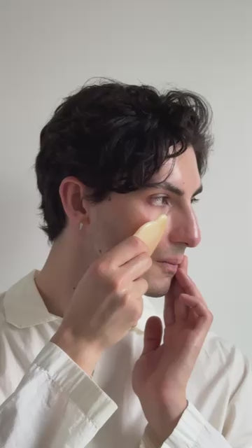 Butter cloud Gua Sha to reduce puffiness and boost circulation